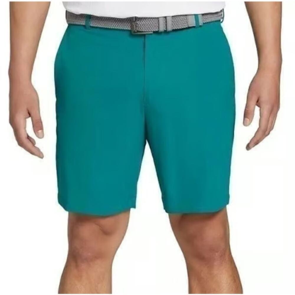 NWT Walter Hagen Men's Green Clubhouse Linen Golf Shorts Size 42